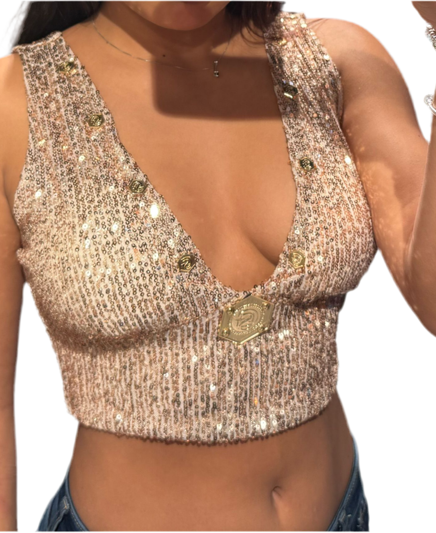 GIL SANTUCCI PAILLETTEN-TOP