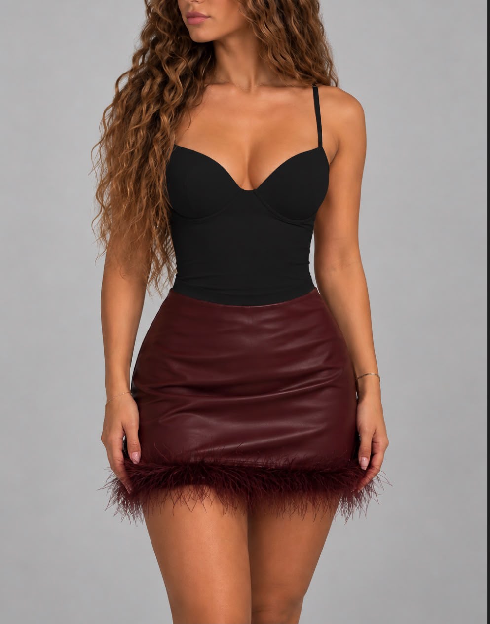 Elegantes Bustier-Top mit feinen Trägern