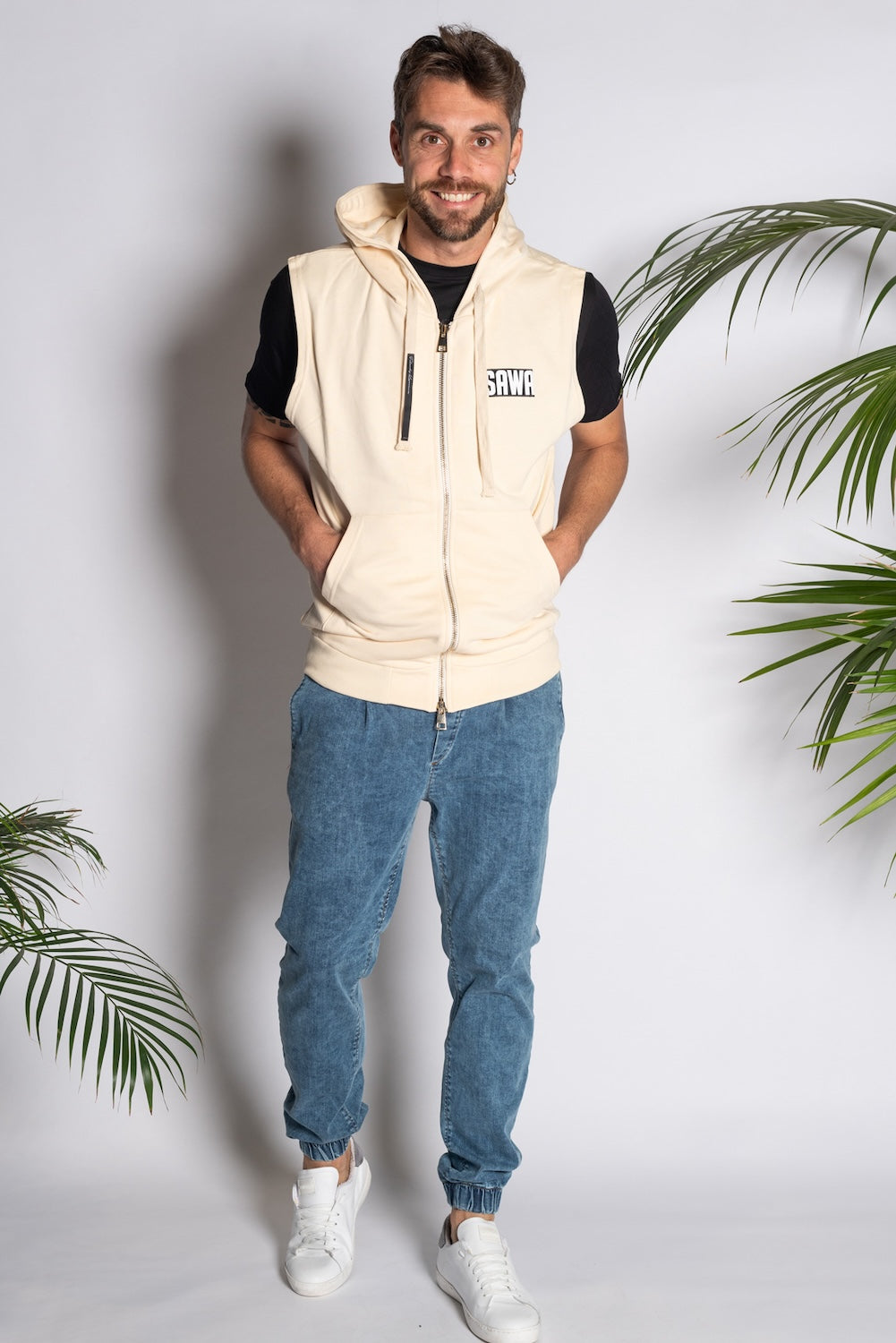 TAKESHY KUROSAWA ÄRMELLOSER PULLOVER