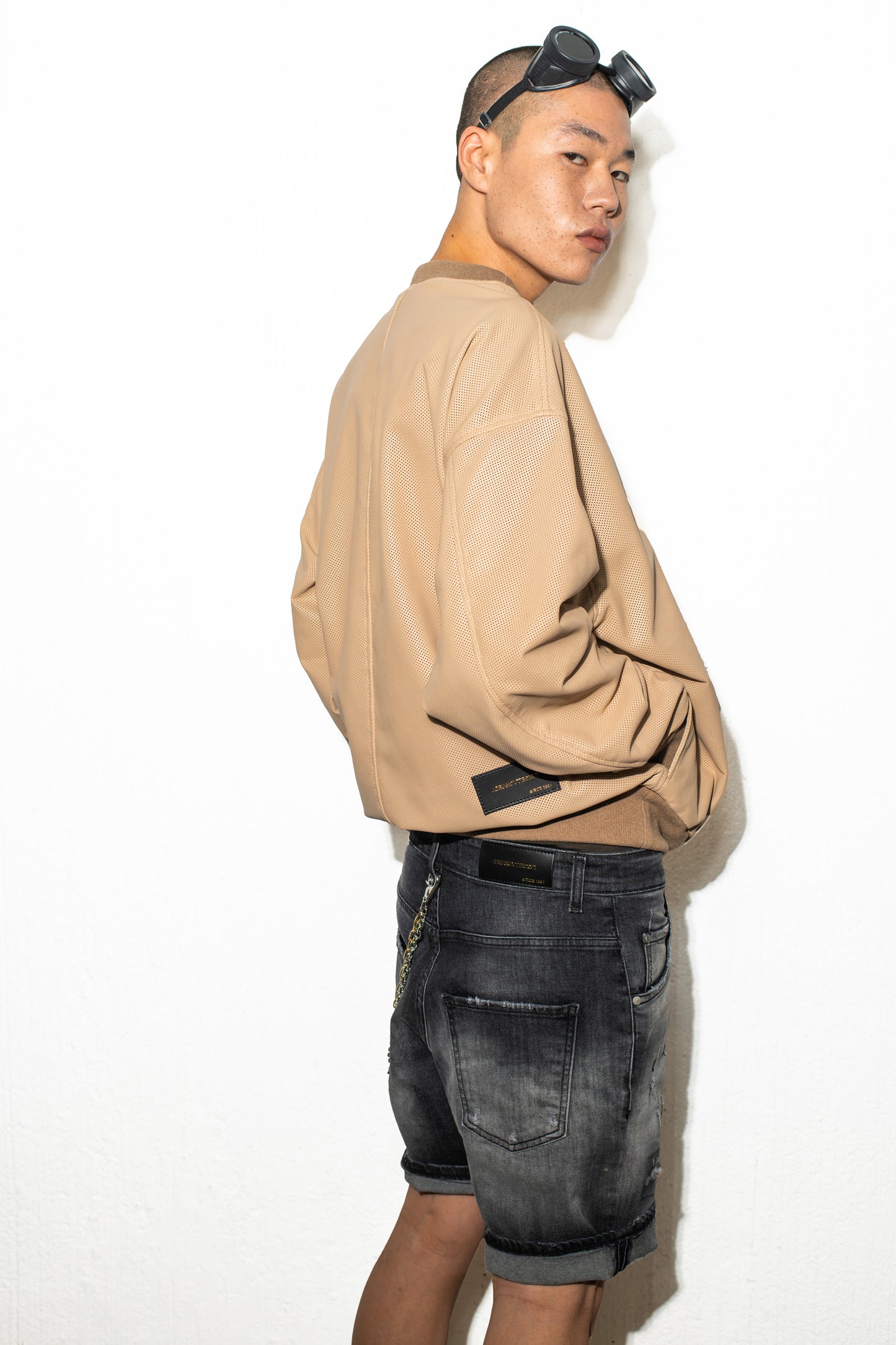 ADRIANO LANGELLA LEDER PULLOVER