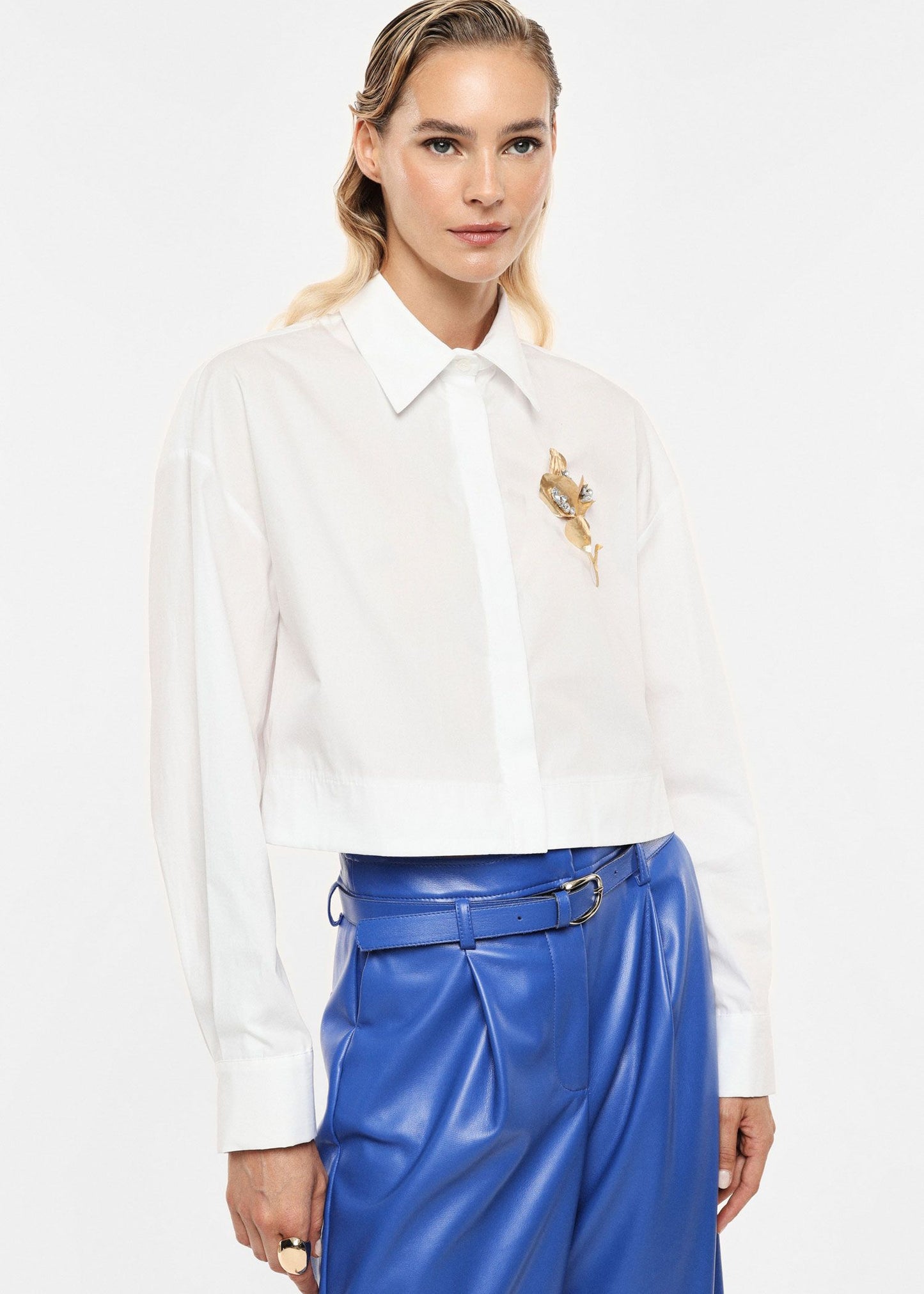 Imperial Cropped-Bluse