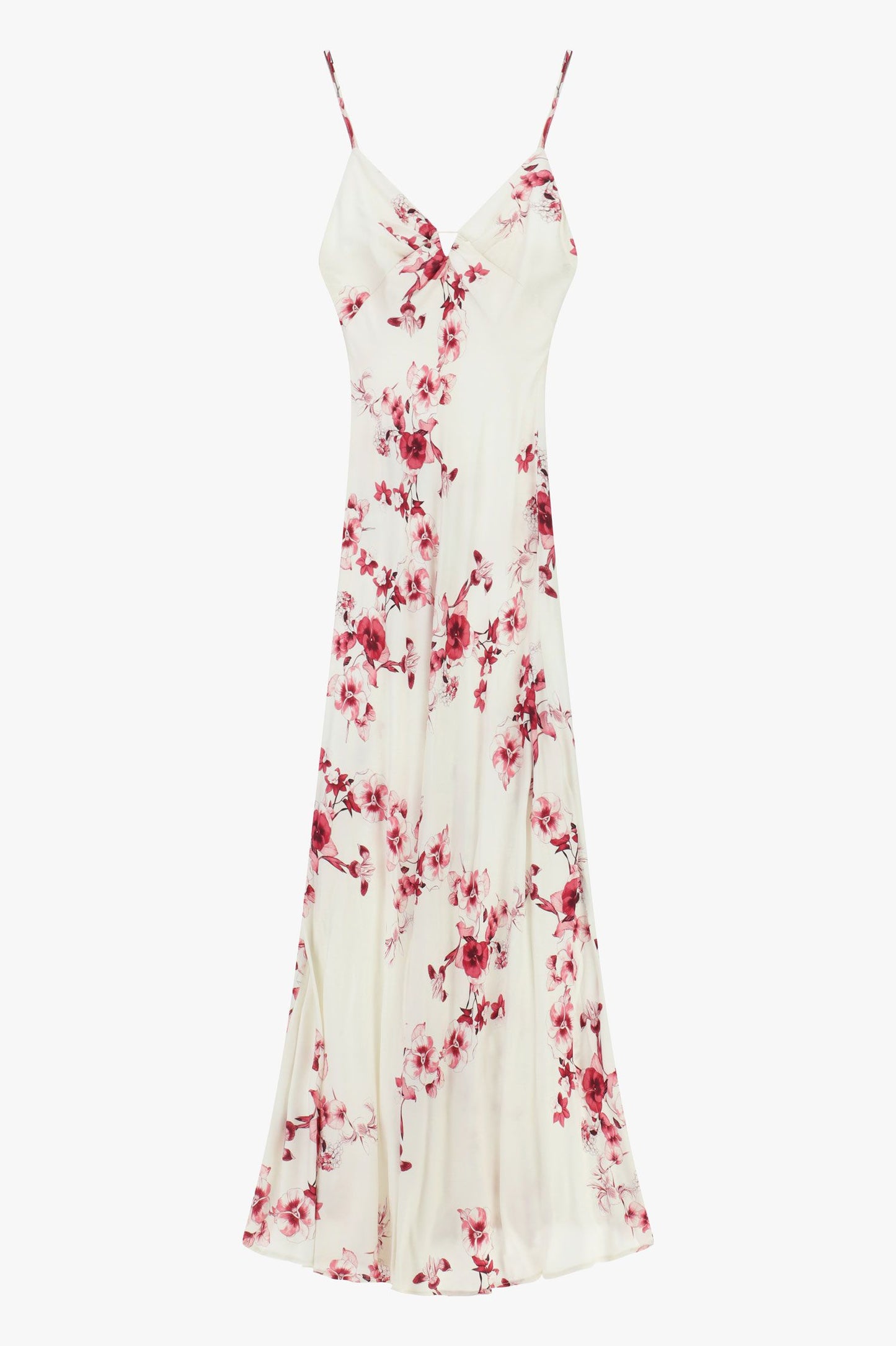 Langes Kleid mit dünnen Trägern