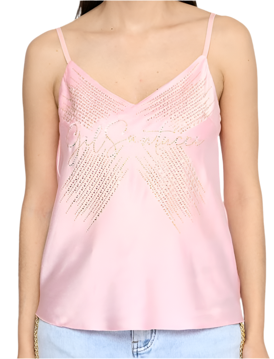 ELEGANT GIL SANTUCCI TOP WITH RHINESTONES