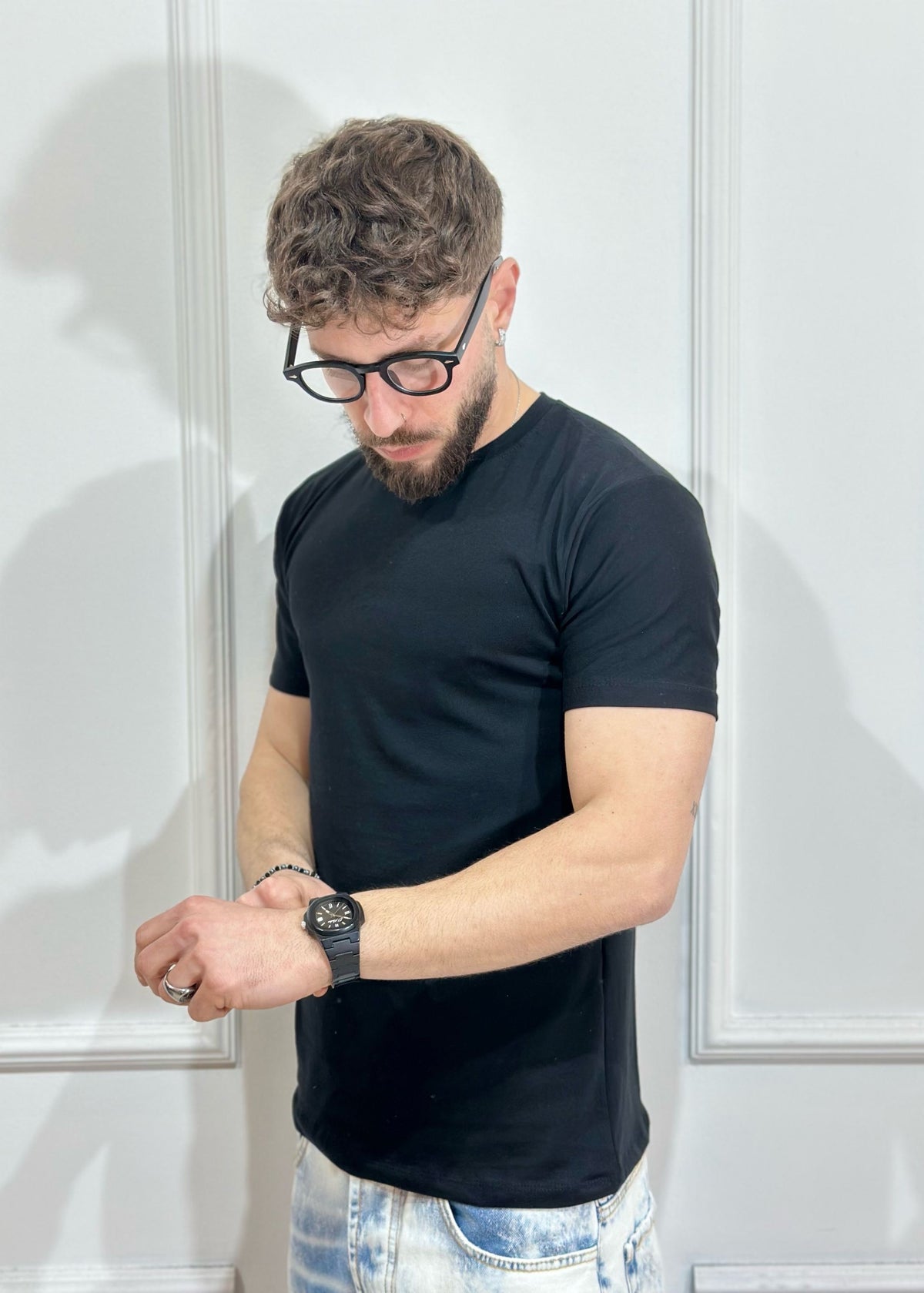 Basic T-Shirt mit Rundhalsschnitt