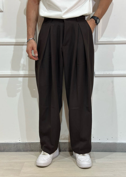 Wide-Leg-Hose Noir Pleat
