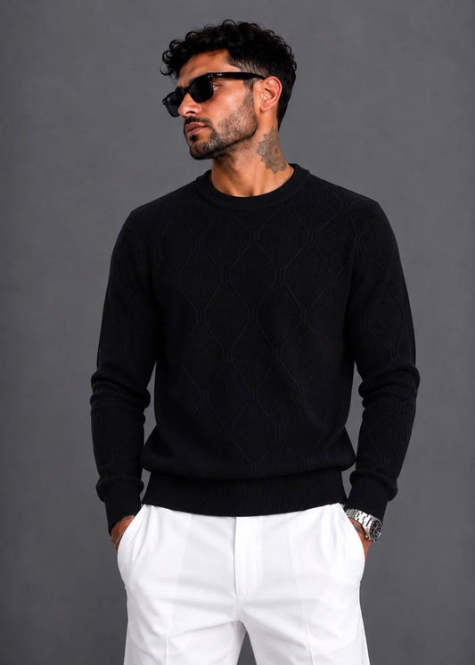 Strickpullover mit Strukturmuster