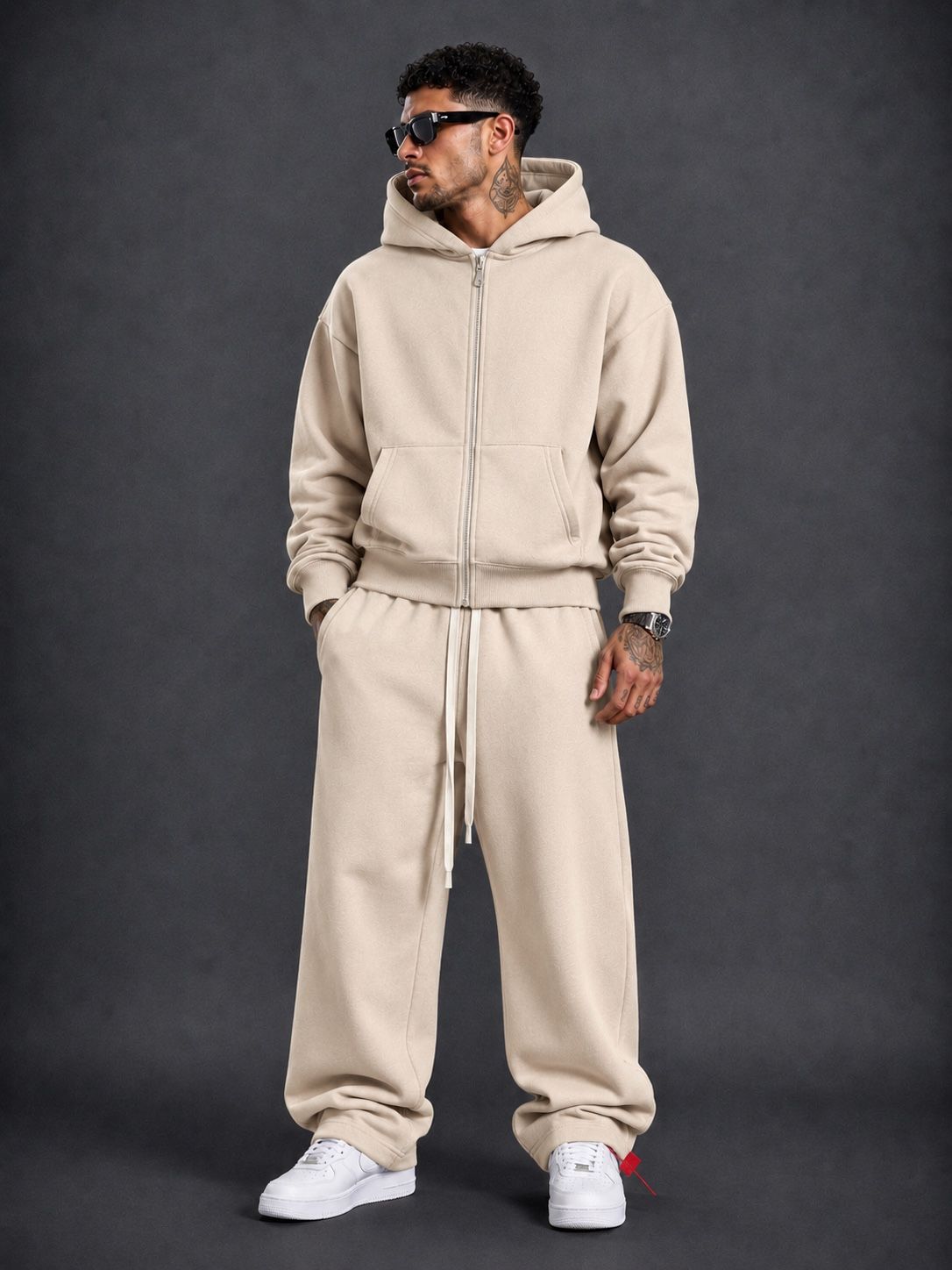 Herren Jogginganzug mit Zip Hoodie