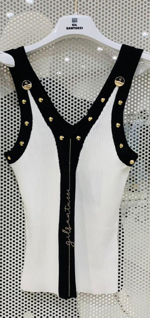 Gil Santucci top with stud details