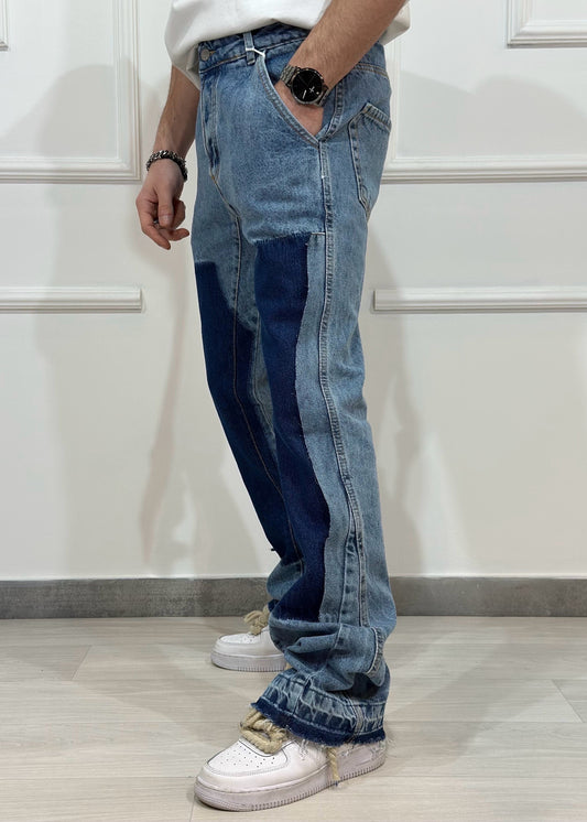 Straight Fit Patch Jeans