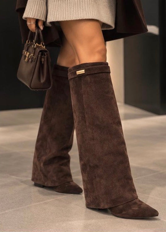 Elegante Stiefeln in veloursoptik