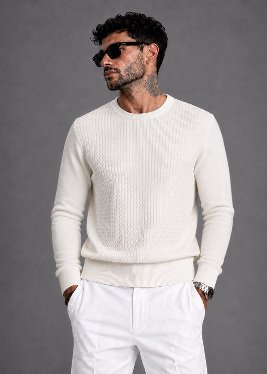 Strickpullover mit Strukturmuster