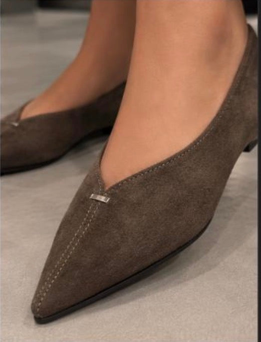Elegante Ballerinas in Veloursoptik