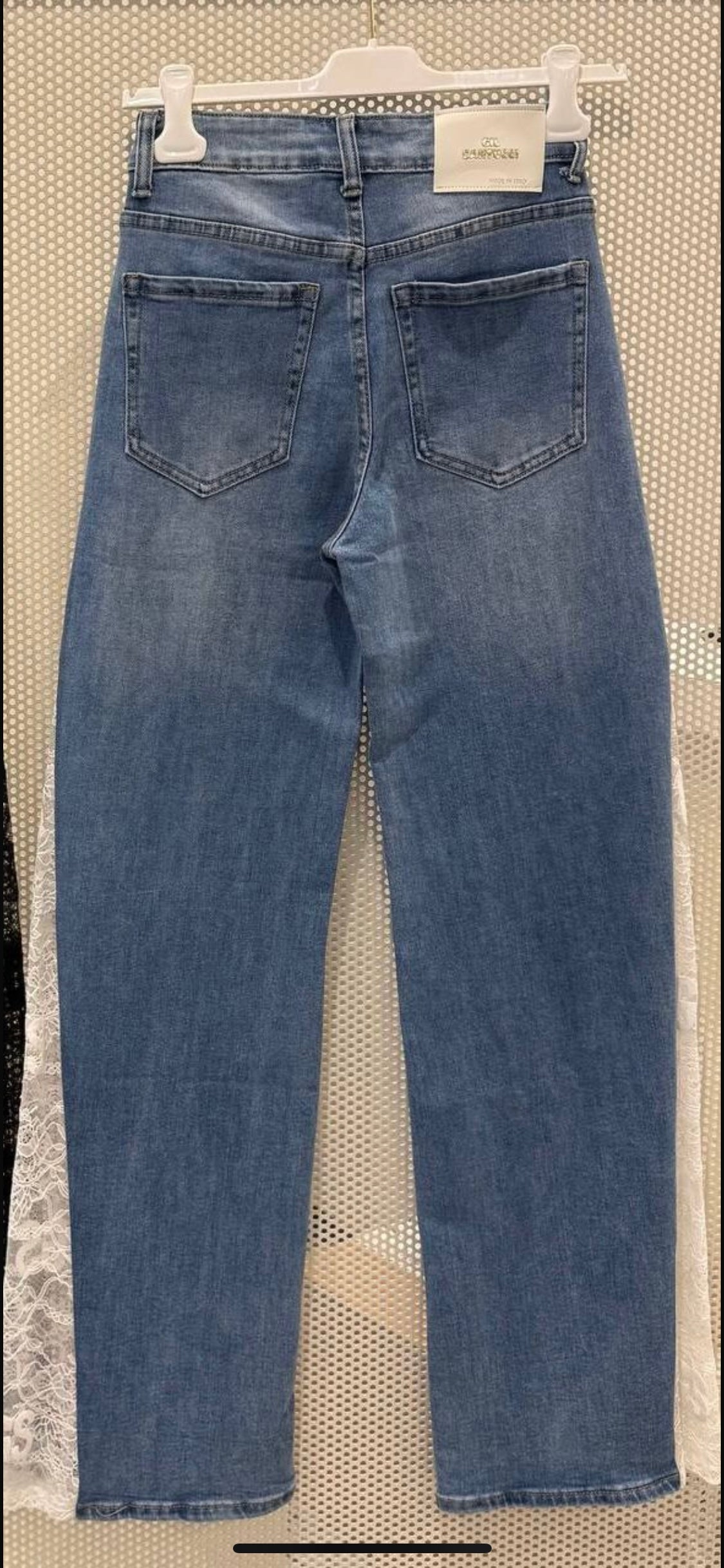 Jeans mit spitze