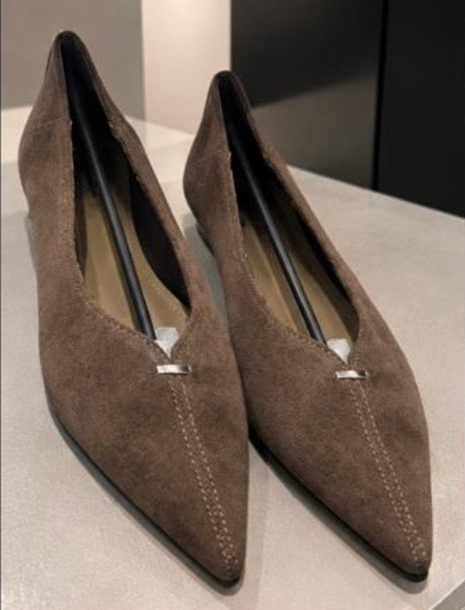 Elegante Ballerinas in Veloursoptik