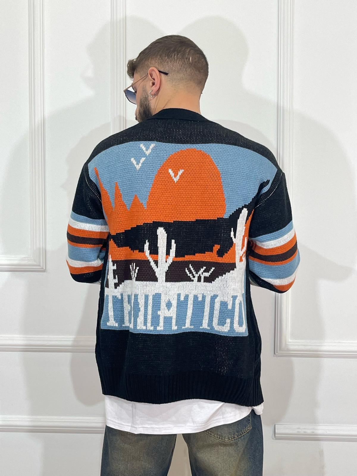 Cardigan mit Wüsten-Print